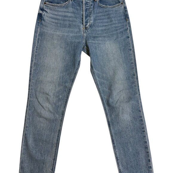 Denim Forum (Aritzia) "The Yoko High Rise Slim" Blue Jeans (28) - Picture 1 of 3